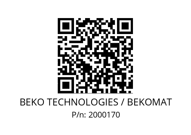   BEKO TECHNOLOGIES / BEKOMAT 2000170