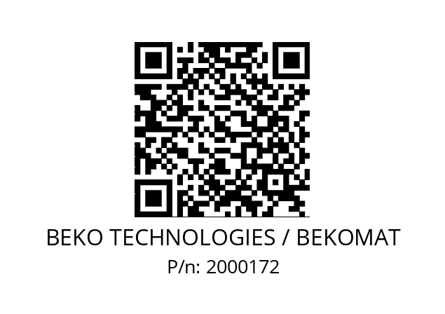   BEKO TECHNOLOGIES / BEKOMAT 2000172