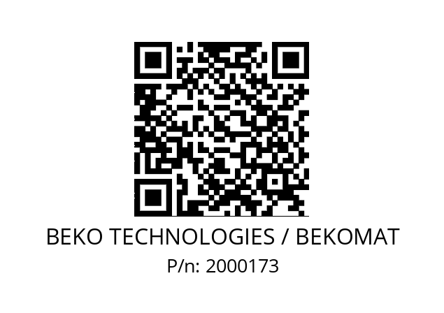   BEKO TECHNOLOGIES / BEKOMAT 2000173