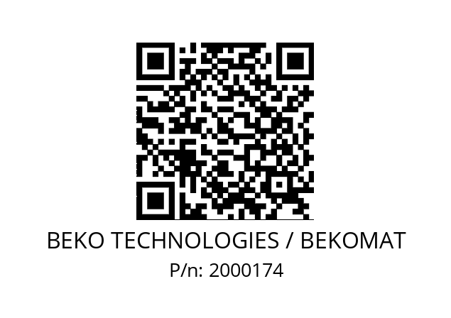   BEKO TECHNOLOGIES / BEKOMAT 2000174