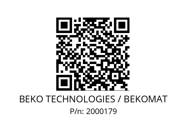   BEKO TECHNOLOGIES / BEKOMAT 2000179