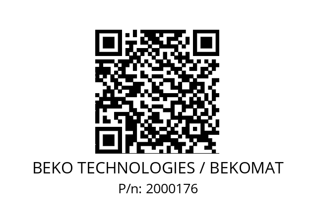   BEKO TECHNOLOGIES / BEKOMAT 2000176