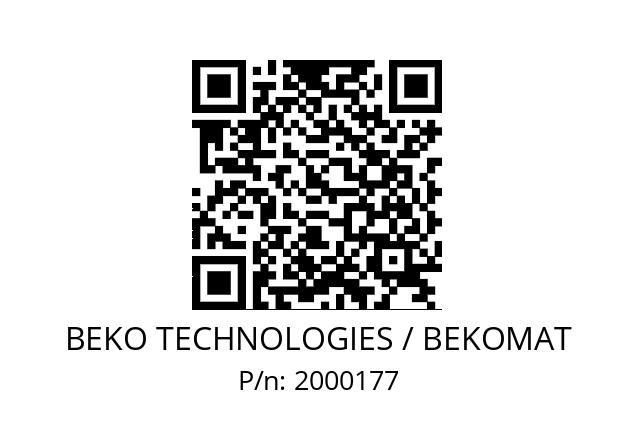   BEKO TECHNOLOGIES / BEKOMAT 2000177