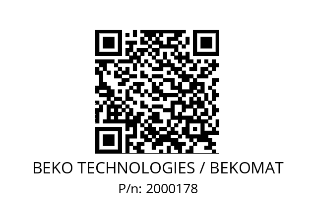   BEKO TECHNOLOGIES / BEKOMAT 2000178