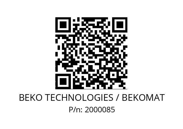   BEKO TECHNOLOGIES / BEKOMAT 2000085