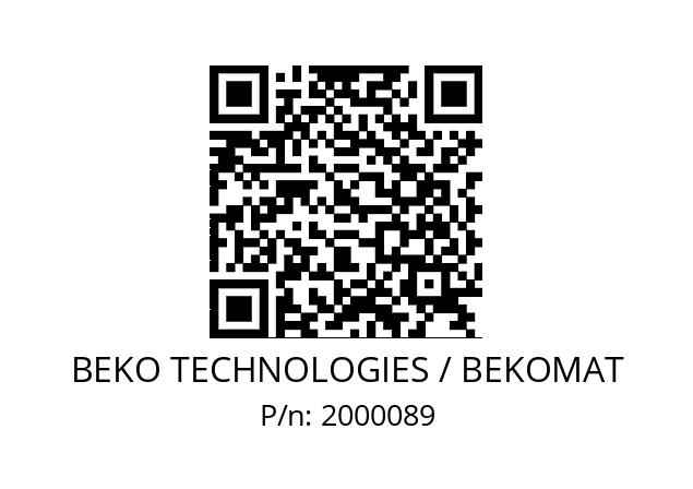   BEKO TECHNOLOGIES / BEKOMAT 2000089