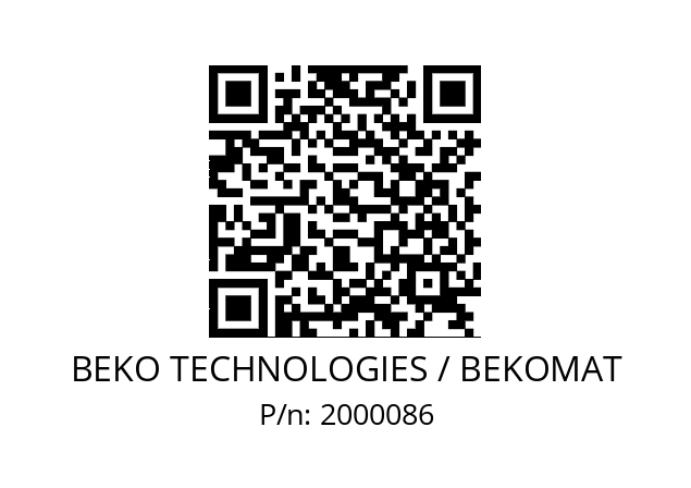   BEKO TECHNOLOGIES / BEKOMAT 2000086