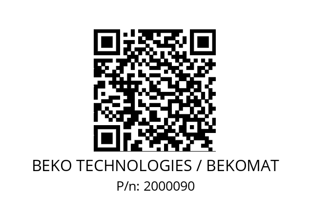   BEKO TECHNOLOGIES / BEKOMAT 2000090