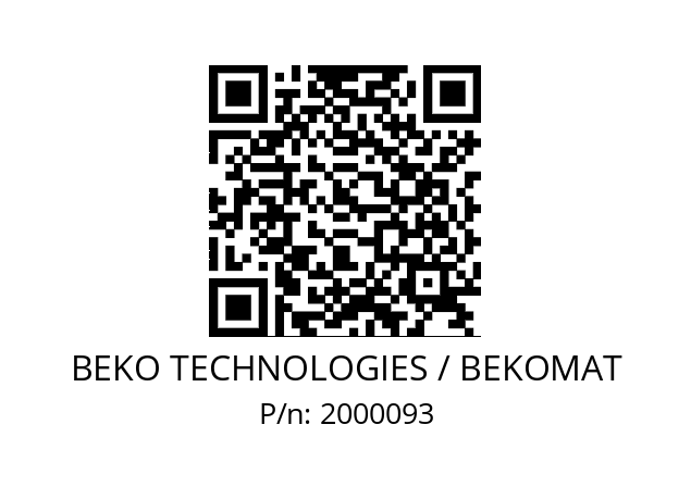   BEKO TECHNOLOGIES / BEKOMAT 2000093