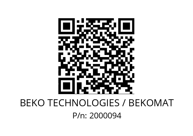   BEKO TECHNOLOGIES / BEKOMAT 2000094