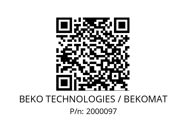   BEKO TECHNOLOGIES / BEKOMAT 2000097