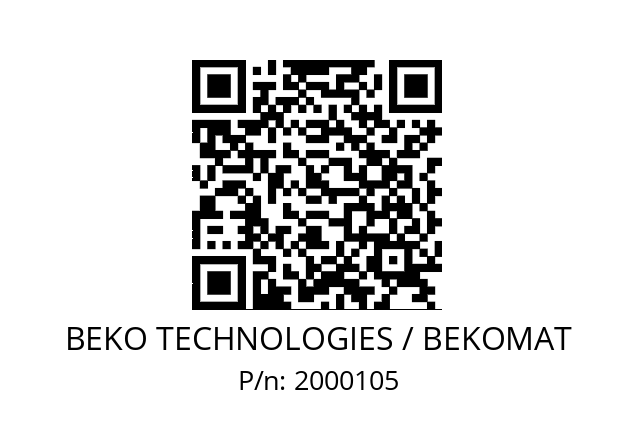   BEKO TECHNOLOGIES / BEKOMAT 2000105