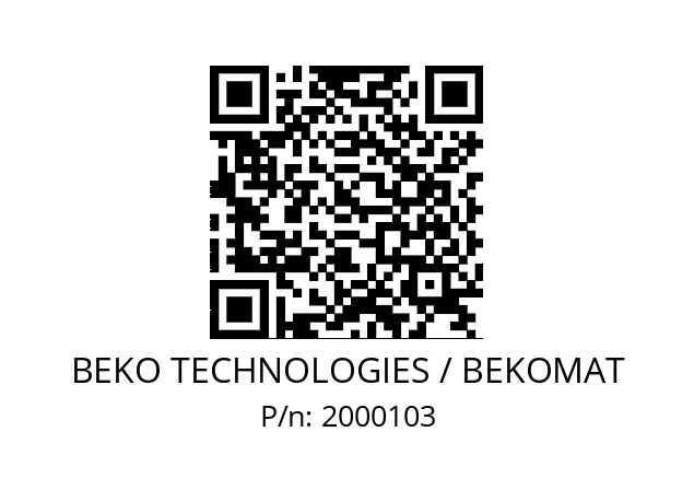   BEKO TECHNOLOGIES / BEKOMAT 2000103