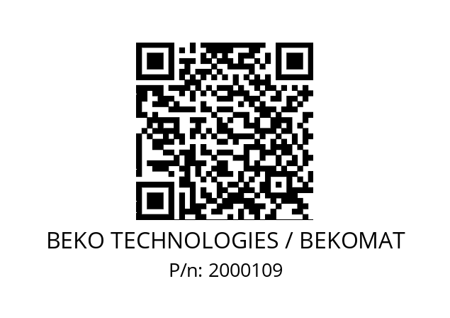   BEKO TECHNOLOGIES / BEKOMAT 2000109