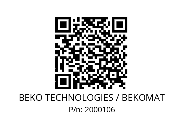   BEKO TECHNOLOGIES / BEKOMAT 2000106