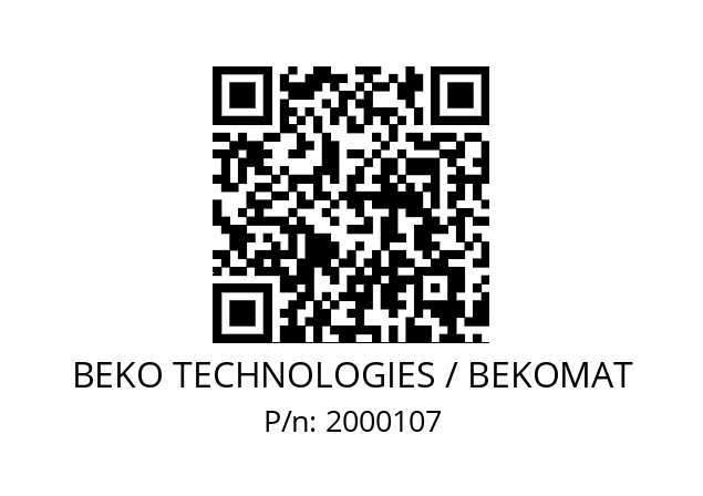   BEKO TECHNOLOGIES / BEKOMAT 2000107