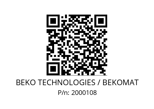   BEKO TECHNOLOGIES / BEKOMAT 2000108