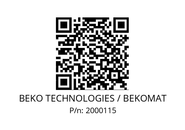   BEKO TECHNOLOGIES / BEKOMAT 2000115