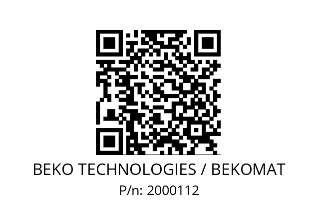   BEKO TECHNOLOGIES / BEKOMAT 2000112