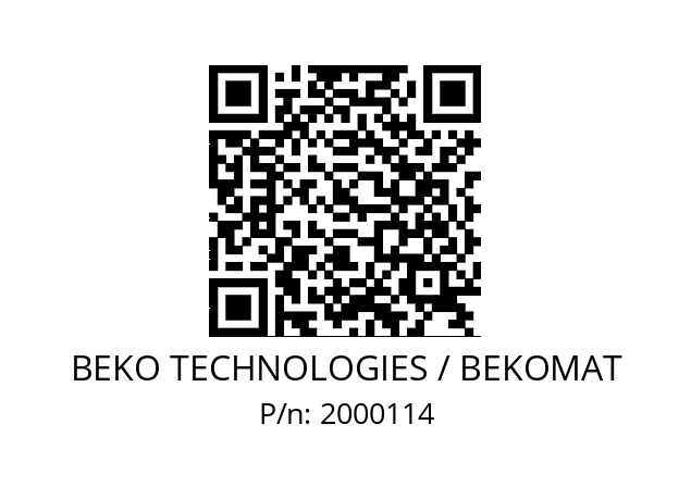   BEKO TECHNOLOGIES / BEKOMAT 2000114