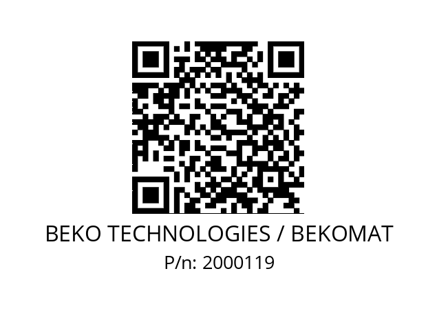   BEKO TECHNOLOGIES / BEKOMAT 2000119