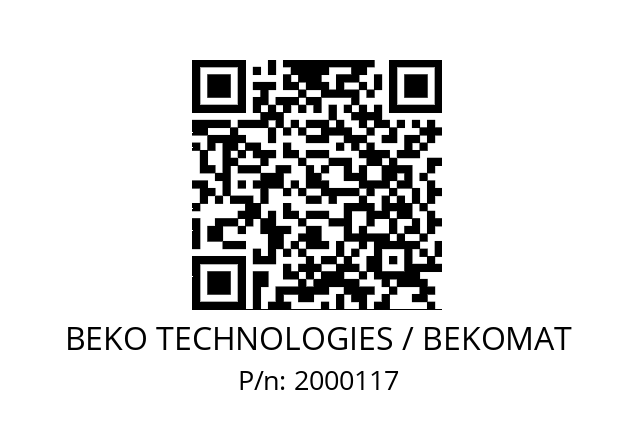   BEKO TECHNOLOGIES / BEKOMAT 2000117