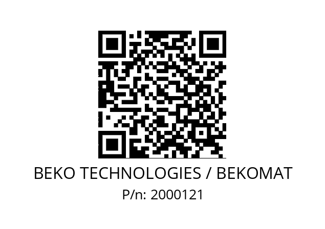   BEKO TECHNOLOGIES / BEKOMAT 2000121