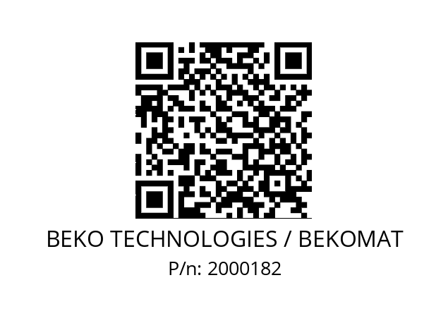   BEKO TECHNOLOGIES / BEKOMAT 2000182