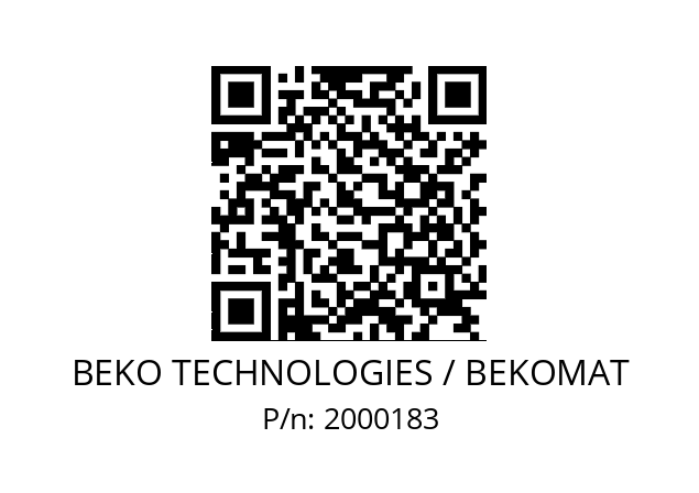   BEKO TECHNOLOGIES / BEKOMAT 2000183