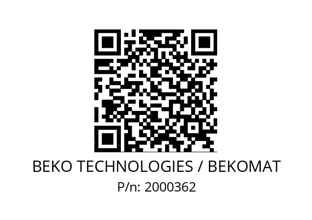   BEKO TECHNOLOGIES / BEKOMAT 2000362