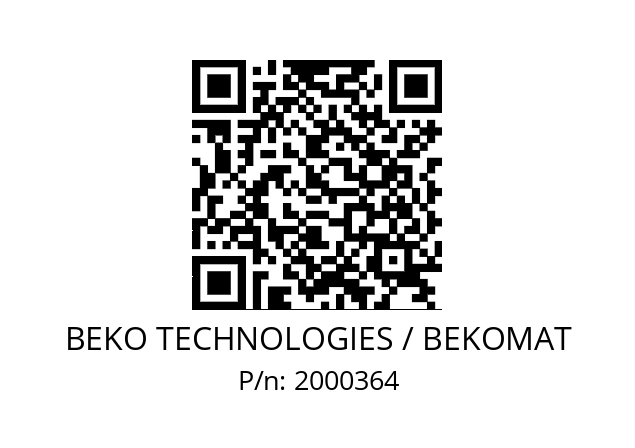   BEKO TECHNOLOGIES / BEKOMAT 2000364