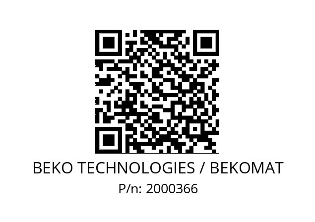   BEKO TECHNOLOGIES / BEKOMAT 2000366