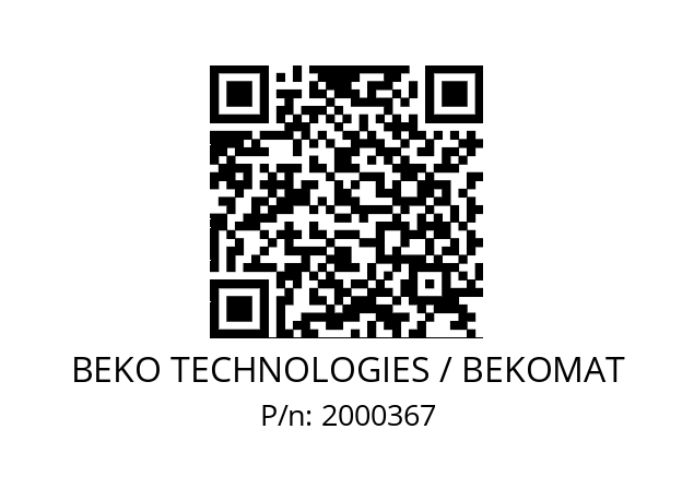   BEKO TECHNOLOGIES / BEKOMAT 2000367