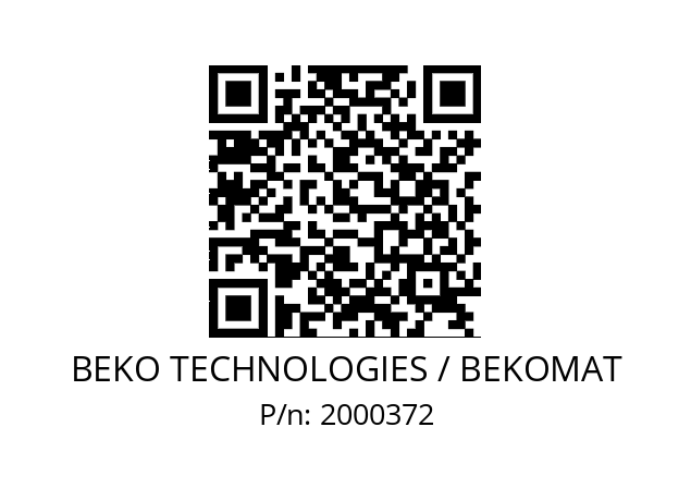   BEKO TECHNOLOGIES / BEKOMAT 2000372