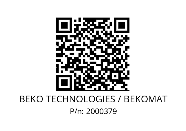   BEKO TECHNOLOGIES / BEKOMAT 2000379