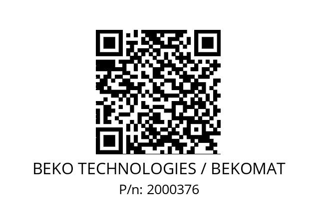   BEKO TECHNOLOGIES / BEKOMAT 2000376