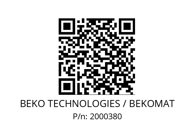   BEKO TECHNOLOGIES / BEKOMAT 2000380