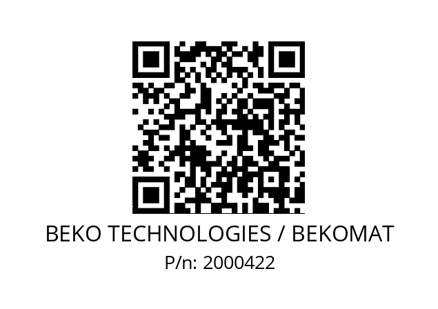   BEKO TECHNOLOGIES / BEKOMAT 2000422