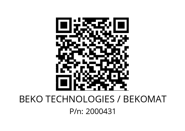   BEKO TECHNOLOGIES / BEKOMAT 2000431