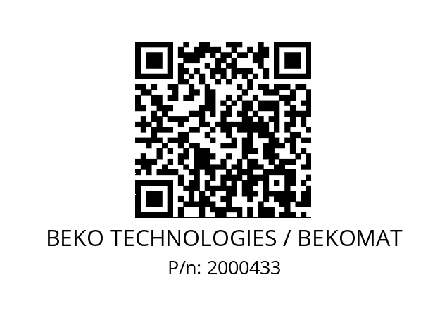   BEKO TECHNOLOGIES / BEKOMAT 2000433