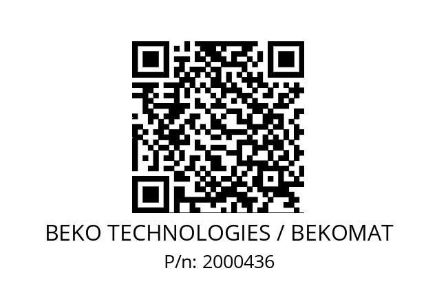   BEKO TECHNOLOGIES / BEKOMAT 2000436