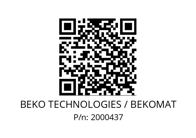   BEKO TECHNOLOGIES / BEKOMAT 2000437