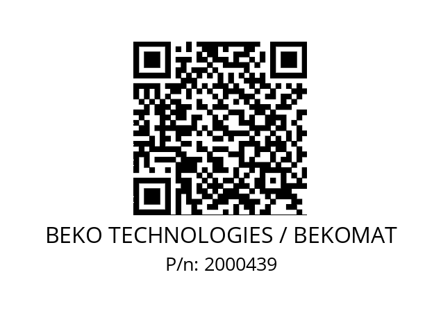   BEKO TECHNOLOGIES / BEKOMAT 2000439