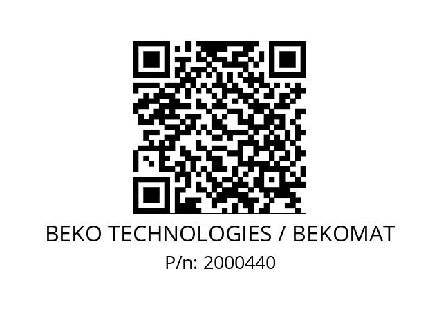   BEKO TECHNOLOGIES / BEKOMAT 2000440