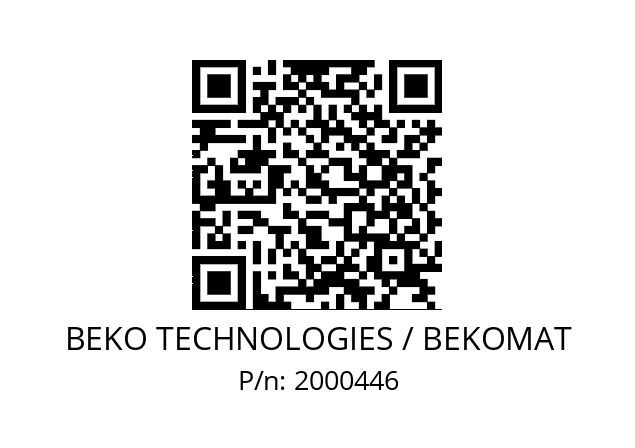   BEKO TECHNOLOGIES / BEKOMAT 2000446