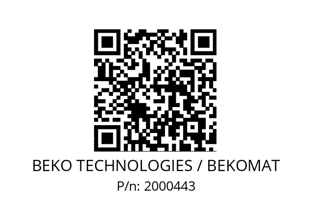   BEKO TECHNOLOGIES / BEKOMAT 2000443