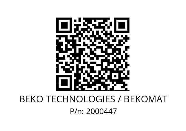   BEKO TECHNOLOGIES / BEKOMAT 2000447