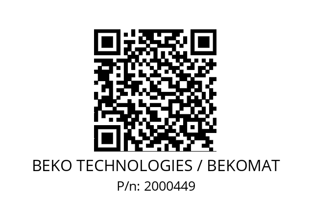   BEKO TECHNOLOGIES / BEKOMAT 2000449