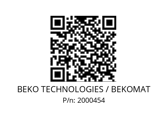   BEKO TECHNOLOGIES / BEKOMAT 2000454