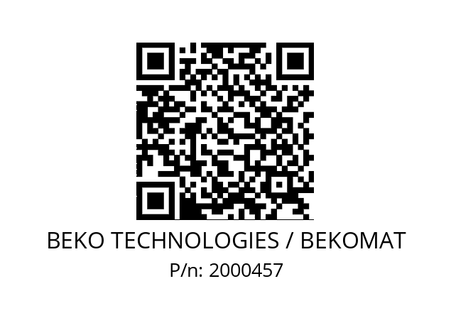   BEKO TECHNOLOGIES / BEKOMAT 2000457